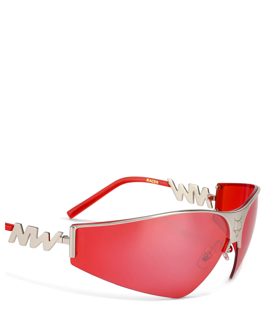 Racer Glasses Silver & Red