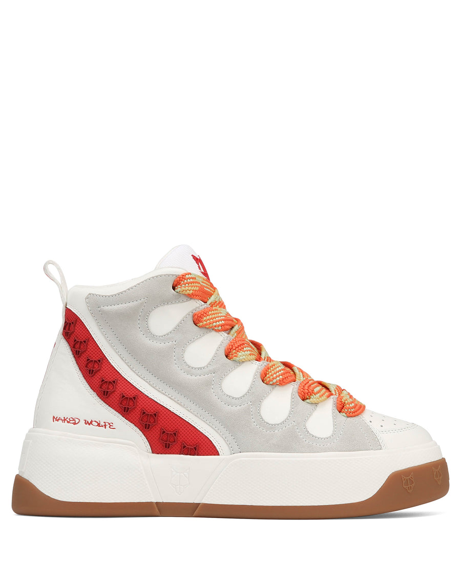 King White/Red Leather