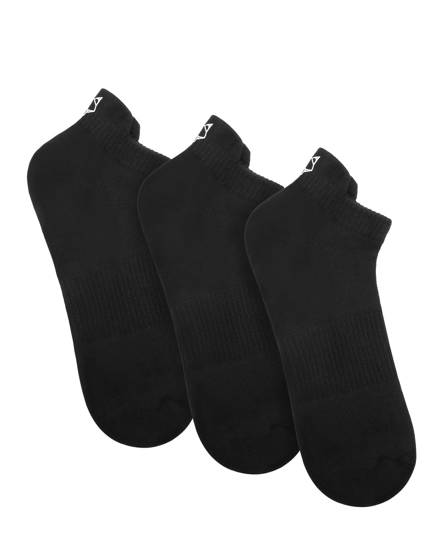3 Pack Mens Egyptian Cotton Ankle Socks Black