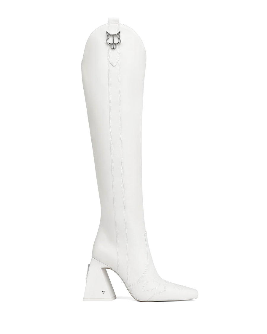 Saffy White Leather