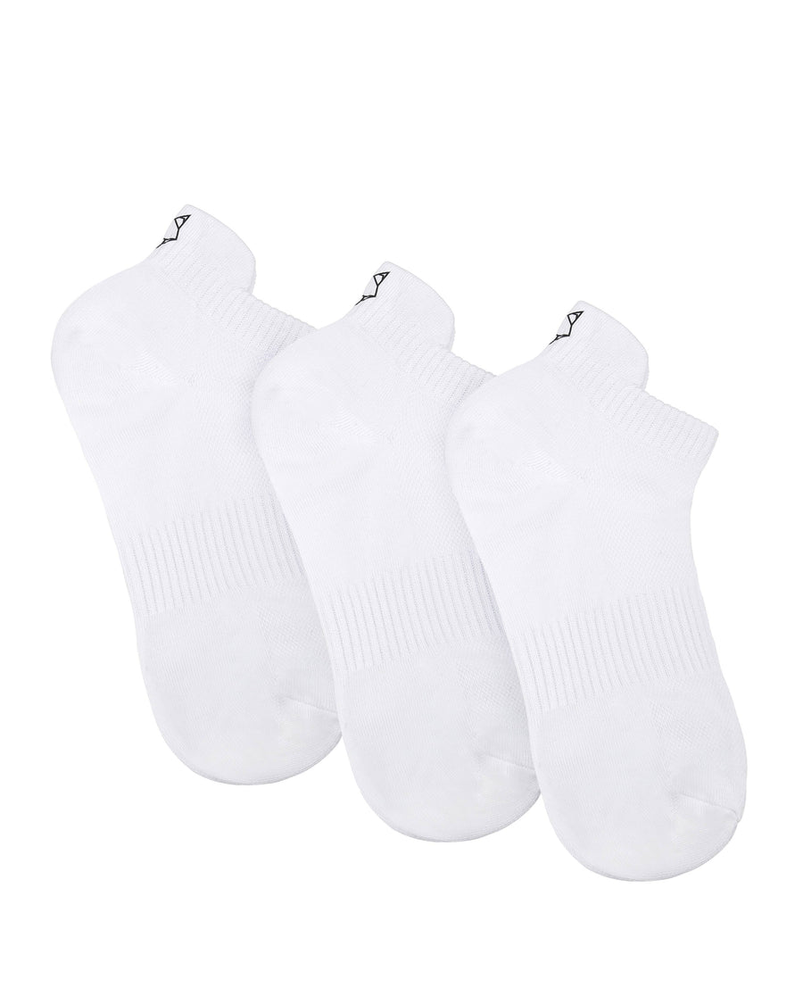 3 Pack Womens Egyptian Cotton Ankle Socks White